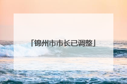 锦州市市长已调整