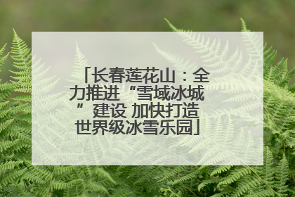 长春莲花山：全力推进“雪域冰城”建设 加快打造世界级冰雪乐园