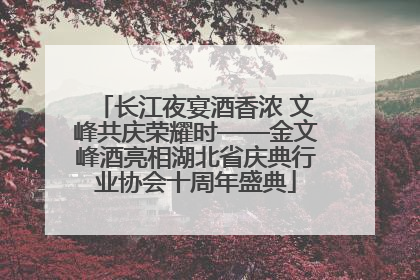 长江夜宴酒香浓 文峰共庆荣耀时——金文峰酒亮相湖北省庆典行业协会十周年盛典