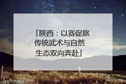 陕西：以赛促旅 传统武术与自然生态双向奔赴
