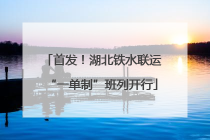 首发！湖北铁水联运“一单制”班列开行