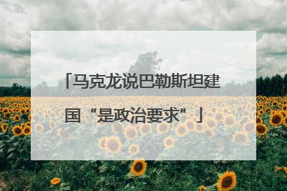 马克龙说巴勒斯坦建国“是政治要求”