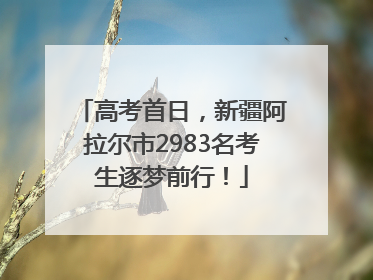 高考首日，新疆阿拉尔市2983名考生逐梦前行！