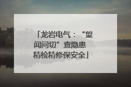 龙岩电气：“望闻问切”查隐患 精检精修保安全