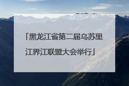 黑龙江省第二届乌苏里江界江联盟大会举行