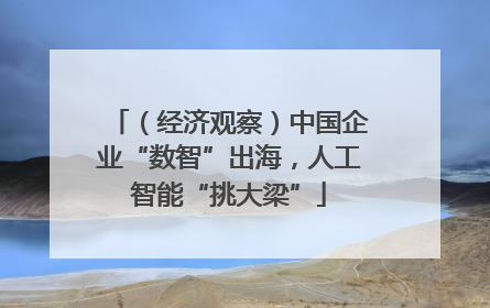 （经济观察）中国企业“数智”出海，人工智能“挑大梁”