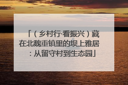 （乡村行·看振兴）藏在北魏重镇里的坝上雅居：从留守村到生态园