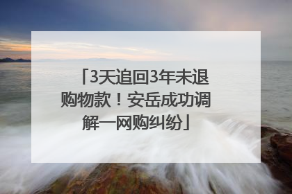 3天追回3年未退购物款！安岳成功调解一网购纠纷