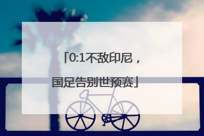 0:1不敌印尼，国足告别世预赛