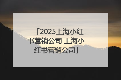 2025上海小红书营销公司 上海小红书营销公司