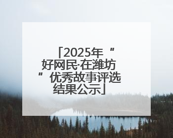 2025年“好网民·在潍坊”优秀故事评选结果公示