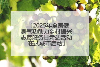 2025年全国健身气功助力乡村振兴志愿服务甘肃站活动在武威市启动