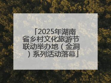 2025年湖南省乡村文化旅游节联动举办地（金洞）系列活动落幕
