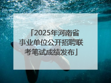 2025年河南省事业单位公开招聘联考笔试成绩发布