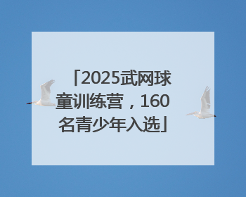 2025武网球童训练营，160名青少年入选