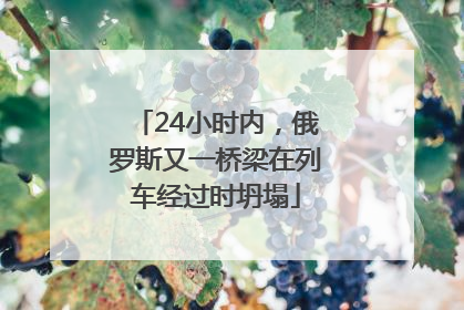 24小时内，俄罗斯又一桥梁在列车经过时坍塌