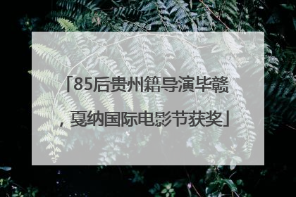 85后贵州籍导演毕赣，戛纳国际电影节获奖