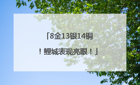 8金13银14铜！鲤城表现亮眼！
