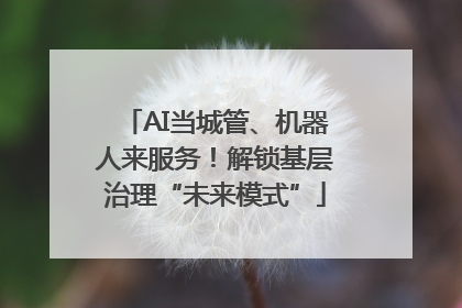 AI当城管、机器人来服务！解锁基层治理“未来模式”