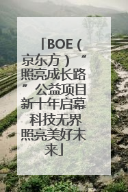 BOE（京东方）“照亮成长路”公益项目新十年启幕 科技无界照亮美好未来
