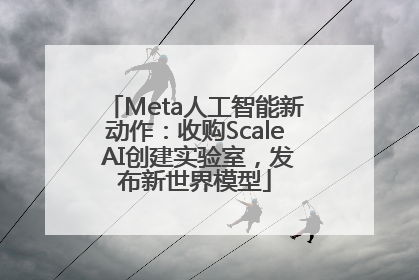 Meta人工智能新动作：收购Scale AI创建实验室，发布新世界模型